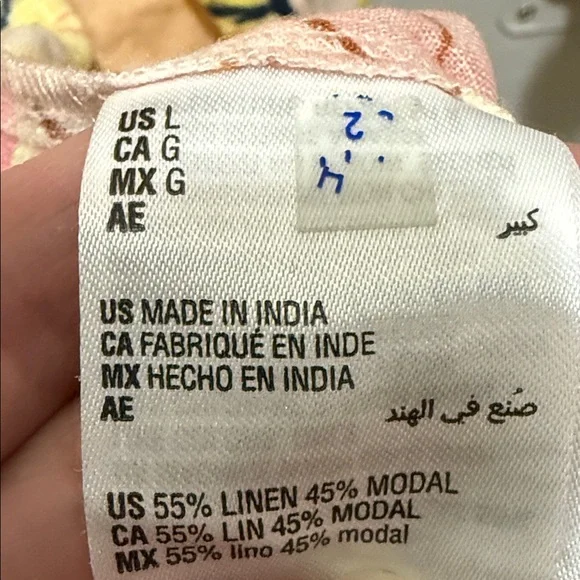 🌼 Style & Co Yellow Floral Midi Dress – Size L – Linen Blend Boho Dress - Picture 5 of 6